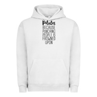 Pigment Lunar Rock pilates because punching people is frowned upon t shirt Urban Hoodie - linhVisuals
