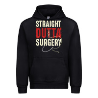 Black straight outta surgery funny get well soon gifts post surgery supporti Urban Hoodie - linhVisuals