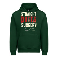 Forest Green straight outta surgery funny get well soon gifts post surgery supporti Urban Hoodie - linhVisuals