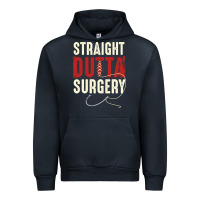 Navy straight outta surgery funny get well soon gifts post surgery supporti Urban Hoodie - linhVisuals