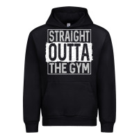 Black straight outta the gym Urban Hoodie - linhVisuals