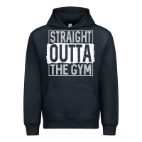Navy straight outta the gym Urban Hoodie - linhVisuals