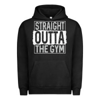 Pigment Black straight outta the gym Urban Hoodie - linhVisuals