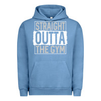 Pigment Pebble Blue straight outta the gym Urban Hoodie - linhVisuals