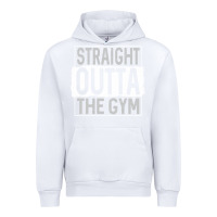 White straight outta the gym Urban Hoodie - linhVisuals