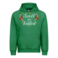 Emerald sweet but twisted candy cane christmas humor funny and cute gifts for Urban Hoodie - linhVisuals