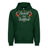 Forest Green sweet but twisted candy cane christmas humor funny and cute gifts for Urban Hoodie - linhVisuals
