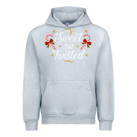 Heather Grey sweet but twisted candy cane christmas humor funny and cute gifts for Urban Hoodie - linhVisuals