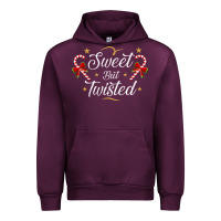 Mauve Wine sweet but twisted candy cane christmas humor funny and cute gifts for Urban Hoodie - linhVisuals