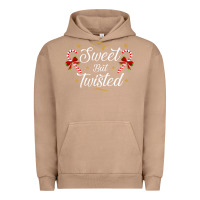 Pigment Burro sweet but twisted candy cane christmas humor funny and cute gifts for Urban Hoodie - linhVisuals