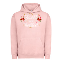 Pigment Salmon sweet but twisted candy cane christmas humor funny and cute gifts for Urban Hoodie - linhVisuals