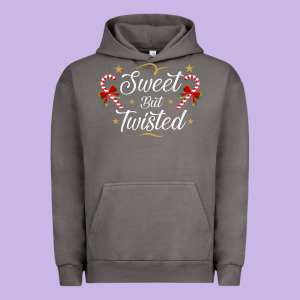 Sweet But Twisted Candy Cane Christmas Humor Funny And Cute Gifts For Urban Hoodie Designed By Linhvisuals