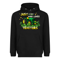 Black just a boy who loves tractors Heavyweight Hoodie - JahusDesignShop
