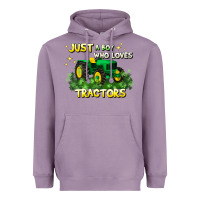 Lavender just a boy who loves tractors Heavyweight Hoodie - JahusDesignShop