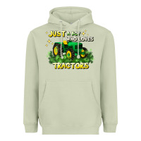 Matcha just a boy who loves tractors Heavyweight Hoodie - JahusDesignShop
