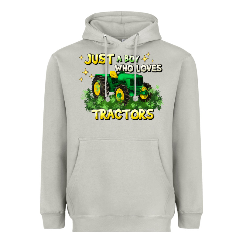 Just A Boy Who Loves Tractors Heavyweight Hoodie by JahusDesignShop | Teevron