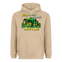 Mushroom just a boy who loves tractors Heavyweight Hoodie - JahusDesignShop
