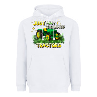 White just a boy who loves tractors Heavyweight Hoodie - JahusDesignShop