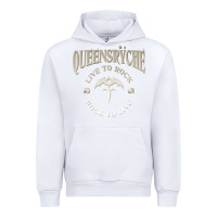 White ‘Qüëënsrÿche Live To ock Urban Hoodie - linhVisuals