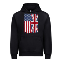 Black united states with united kingdom flag mix us and uk union jack Urban Hoodie - linhVisuals