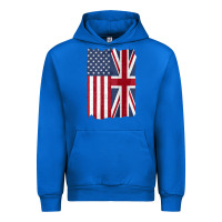 Cobalt united states with united kingdom flag mix us and uk union jack Urban Hoodie - linhVisuals