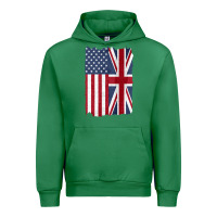 Emerald united states with united kingdom flag mix us and uk union jack Urban Hoodie - linhVisuals