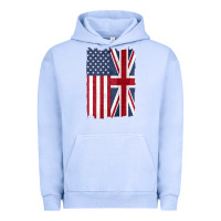 Pigment Grape Ice united states with united kingdom flag mix us and uk union jack Urban Hoodie - linhVisuals