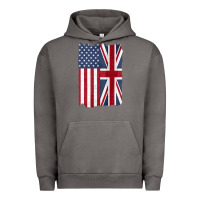 Pigment Tornado united states with united kingdom flag mix us and uk union jack Urban Hoodie - linhVisuals
