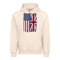 Sandshell united states with united kingdom flag mix us and uk union jack Urban Hoodie - linhVisuals