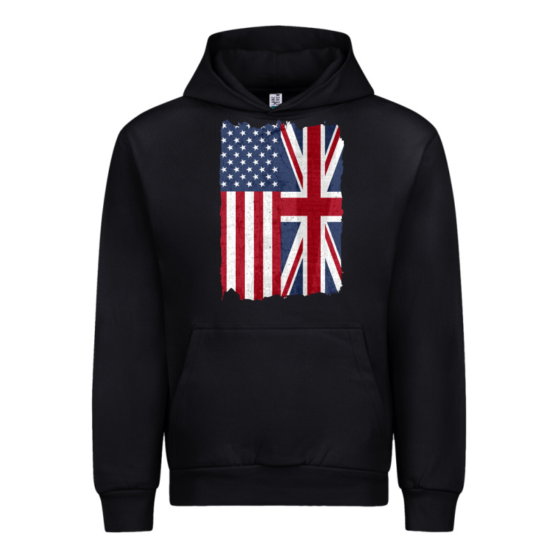United States With United Kingdom Flag Mix Us And Uk Union Jack Urban Hoodie by linhVisuals | Teevron