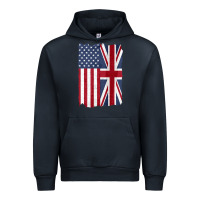 Navy united states with united kingdom flag mix us and uk union jack Urban Hoodie - linhVisuals