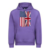 Tulip united states with united kingdom flag mix us and uk union jack Urban Hoodie - linhVisuals