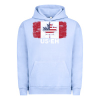 Pigment Grape Ice us eh american canadian flag canada day leaf with usa flag inside Urban Hoodie - linhVisuals