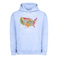 Pigment Grape Ice us national parks map colorful with all 59 national parks Urban Hoodie - linhVisuals