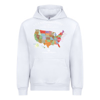 White us national parks map colorful with all 59 national parks Urban Hoodie - linhVisuals