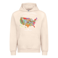 Sandshell us national parks map colorful with all 59 national parks Urban Hoodie - linhVisuals