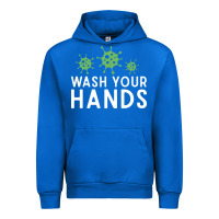 Cobalt wash your hands green germs graphic Urban Hoodie - linhVisuals