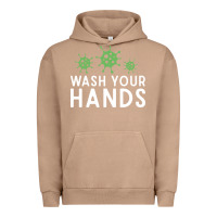 Pigment Burro wash your hands green germs graphic Urban Hoodie - linhVisuals