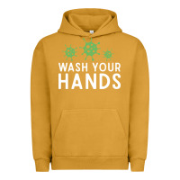 Pigment Peanut Butter wash your hands green germs graphic Urban Hoodie - linhVisuals