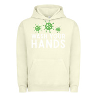 Pigment Pistachio wash your hands green germs graphic Urban Hoodie - linhVisuals