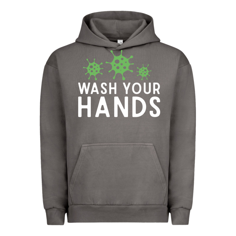 Wash Your Hands Green Germs Graphic Urban Hoodie by linhVisuals | Teevron
