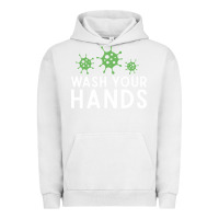 Pigment Lunar Rock wash your hands green germs graphic Urban Hoodie - linhVisuals