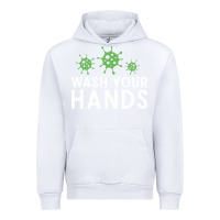 White wash your hands green germs graphic Urban Hoodie - linhVisuals