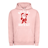 Pigment Salmon where my ho's at funny santa christmas pun naughty xmas humor gift Urban Hoodie - linhVisuals
