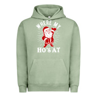 Pigment Oil Green where my ho's at funny santa christmas pun naughty xmas humor gift Urban Hoodie - linhVisuals