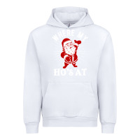 White where my ho's at funny santa christmas pun naughty xmas humor gift Urban Hoodie - linhVisuals