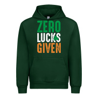 Forest Green zero lucks given funny st patricks day joke quote lucky shamrock irela Urban Hoodie - linhVisuals