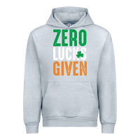 Heather Grey zero lucks given funny st patricks day joke quote lucky shamrock irela Urban Hoodie - linhVisuals