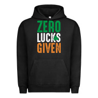 Pigment Black zero lucks given funny st patricks day joke quote lucky shamrock irela Urban Hoodie - linhVisuals