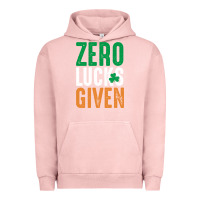 Pigment Salmon zero lucks given funny st patricks day joke quote lucky shamrock irela Urban Hoodie - linhVisuals